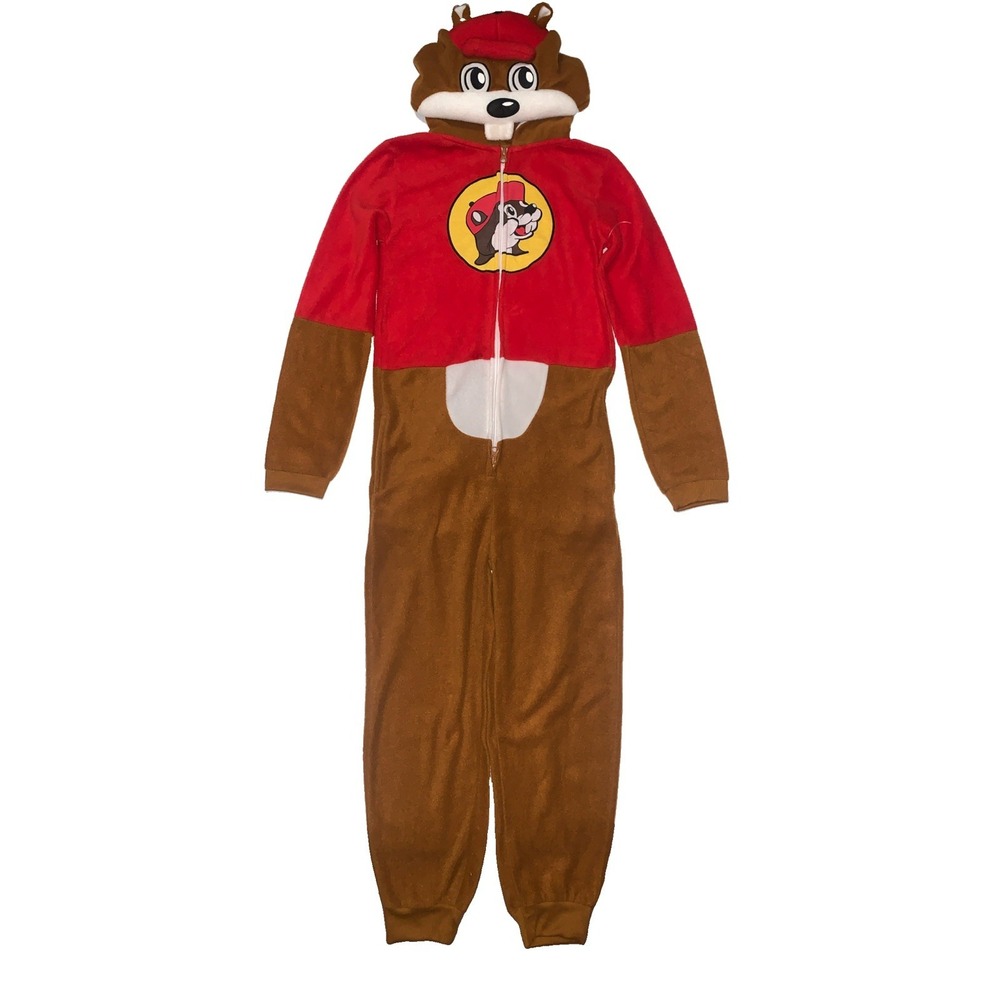 Buc-ee's one piece pajamas Fleece hooded zip size Youth XS/S Kigurumi Cosplay